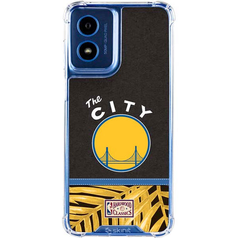 NBA Golden State Warriors Retro Palms Moto G 5G (2024) Clear Case